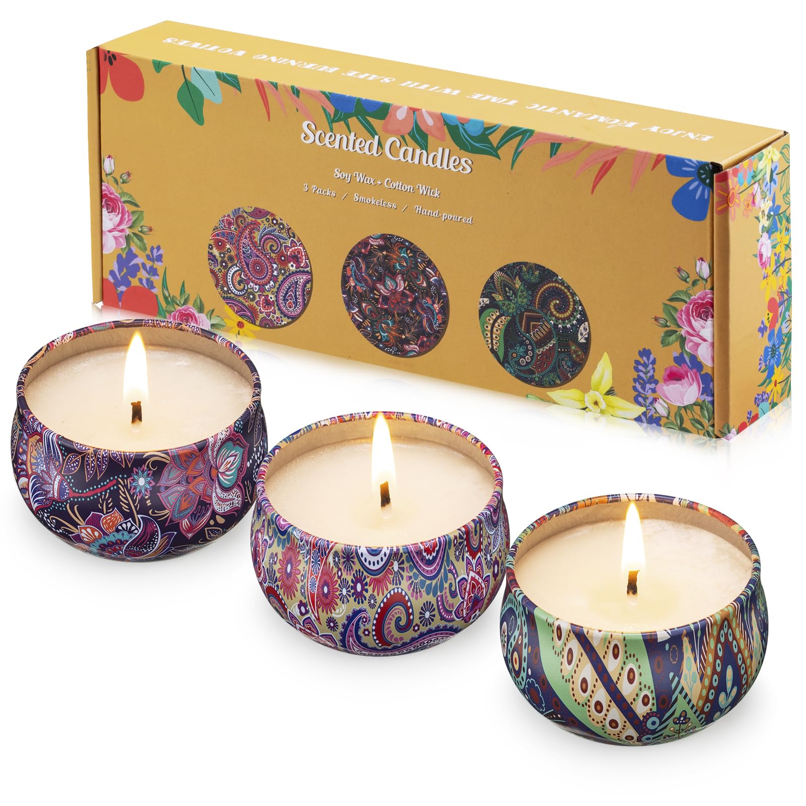 Hausware lavender candle tin for calming evenings and tranquility.
