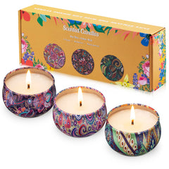 Hausware lavender candle tin for calming evenings and tranquility.