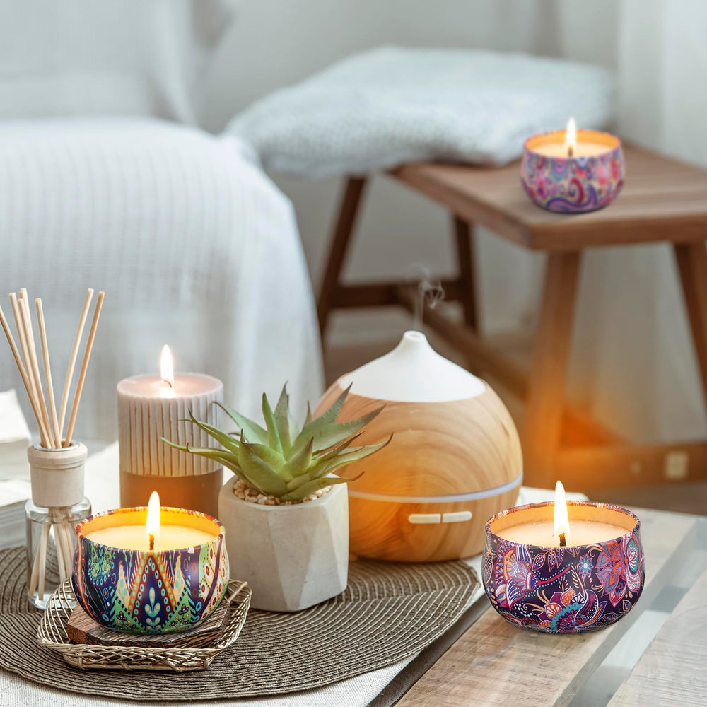 Hausware travel tin candle ready for trips and hotel stays.