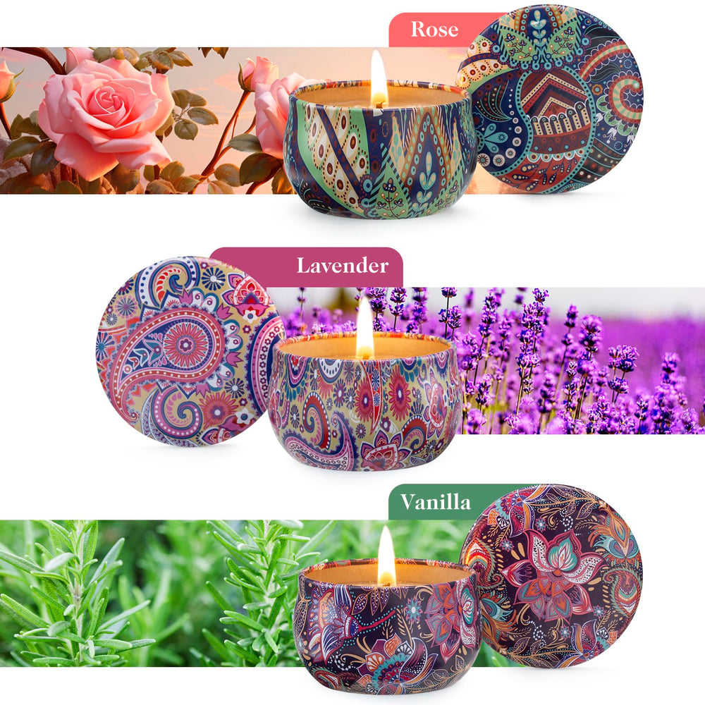 Hausware vanilla candle tin adds cozy warmth to living spaces.