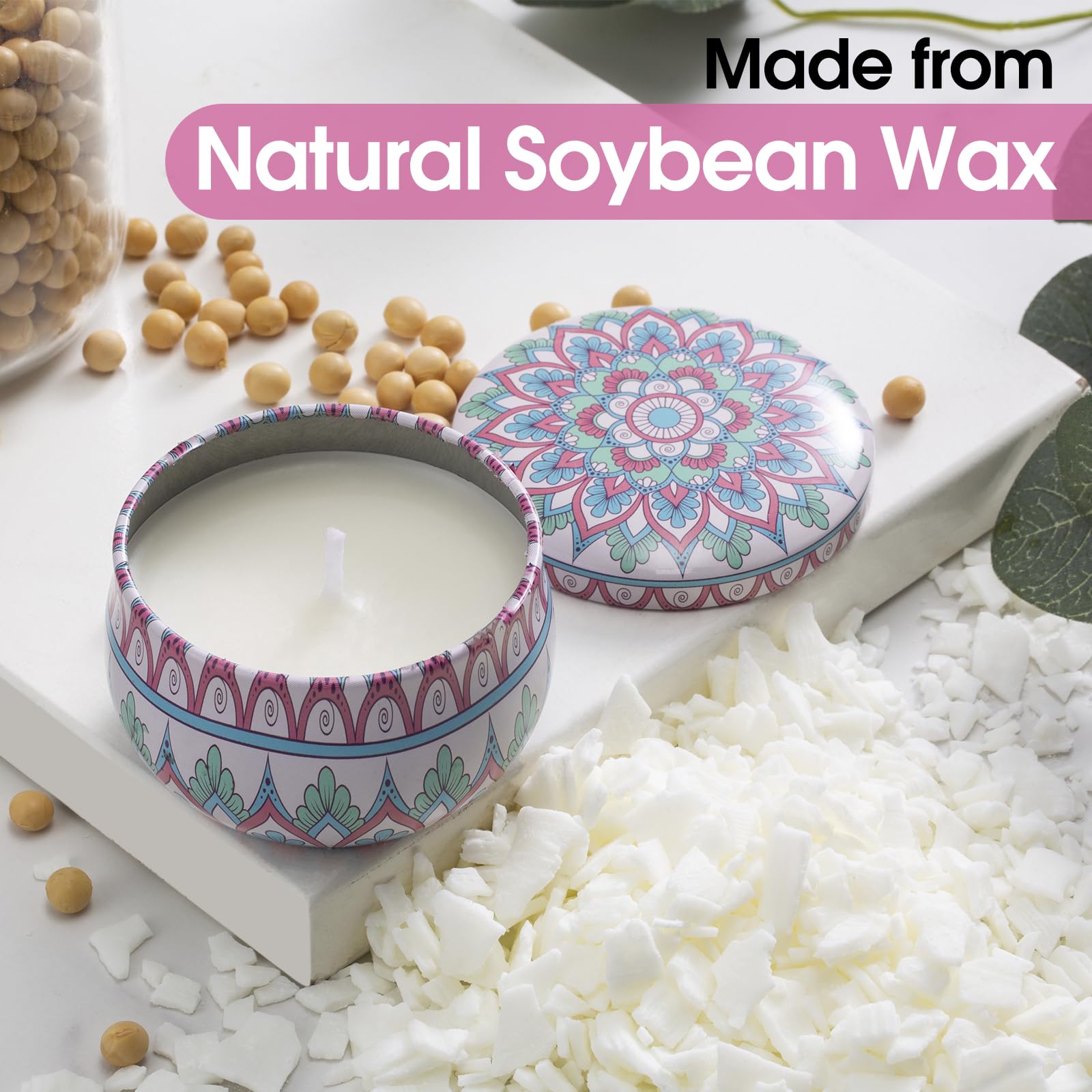 Hausware Soy-wax candle delivers a clean burn for a cozy atmosphere