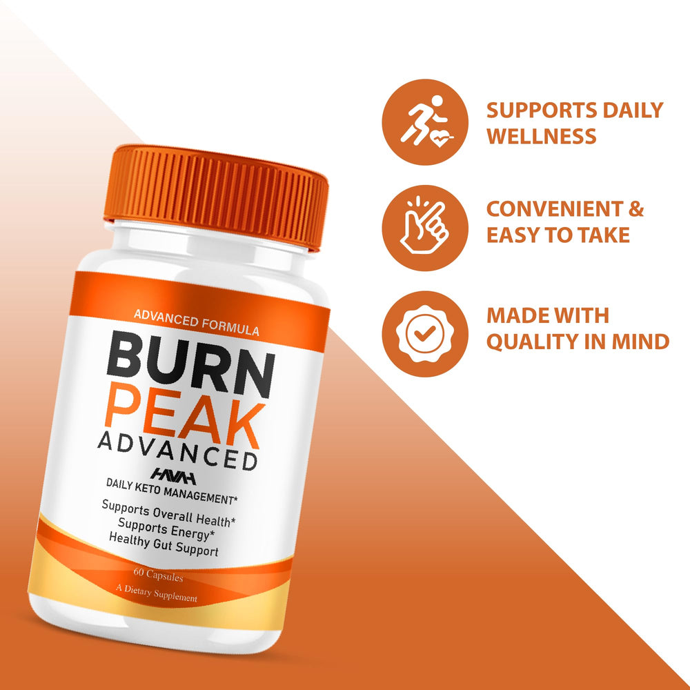 Havah Burn Peak bottle closeup showing capsule texture for easy intake.