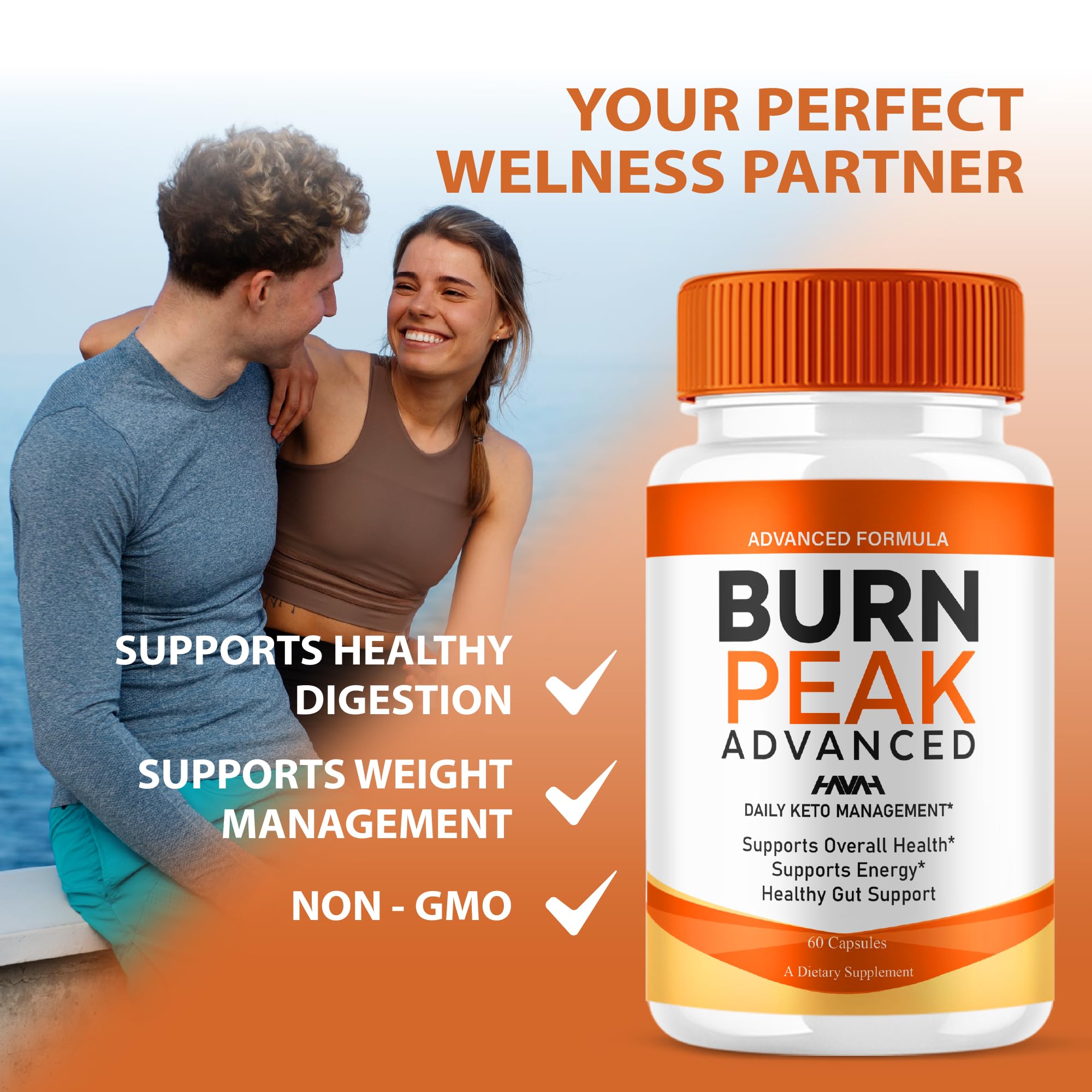 Havah Burn Peak keto capsules emphasizing keto friendly formulation.