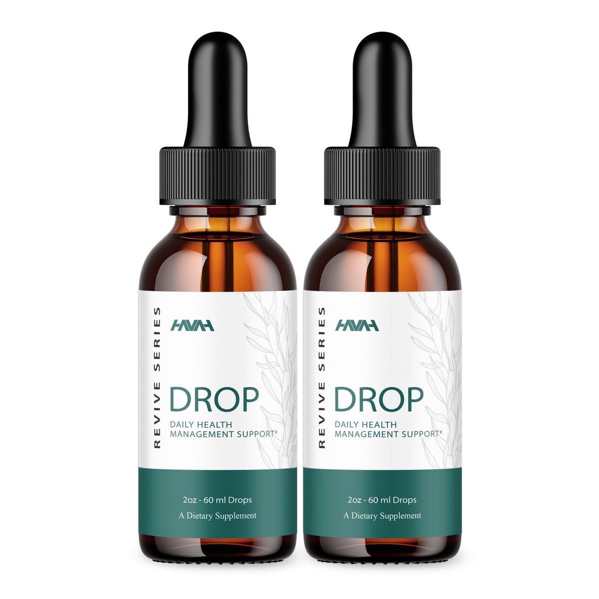 Havah Drop The Pounds bottle front with clear label for daily wellness support