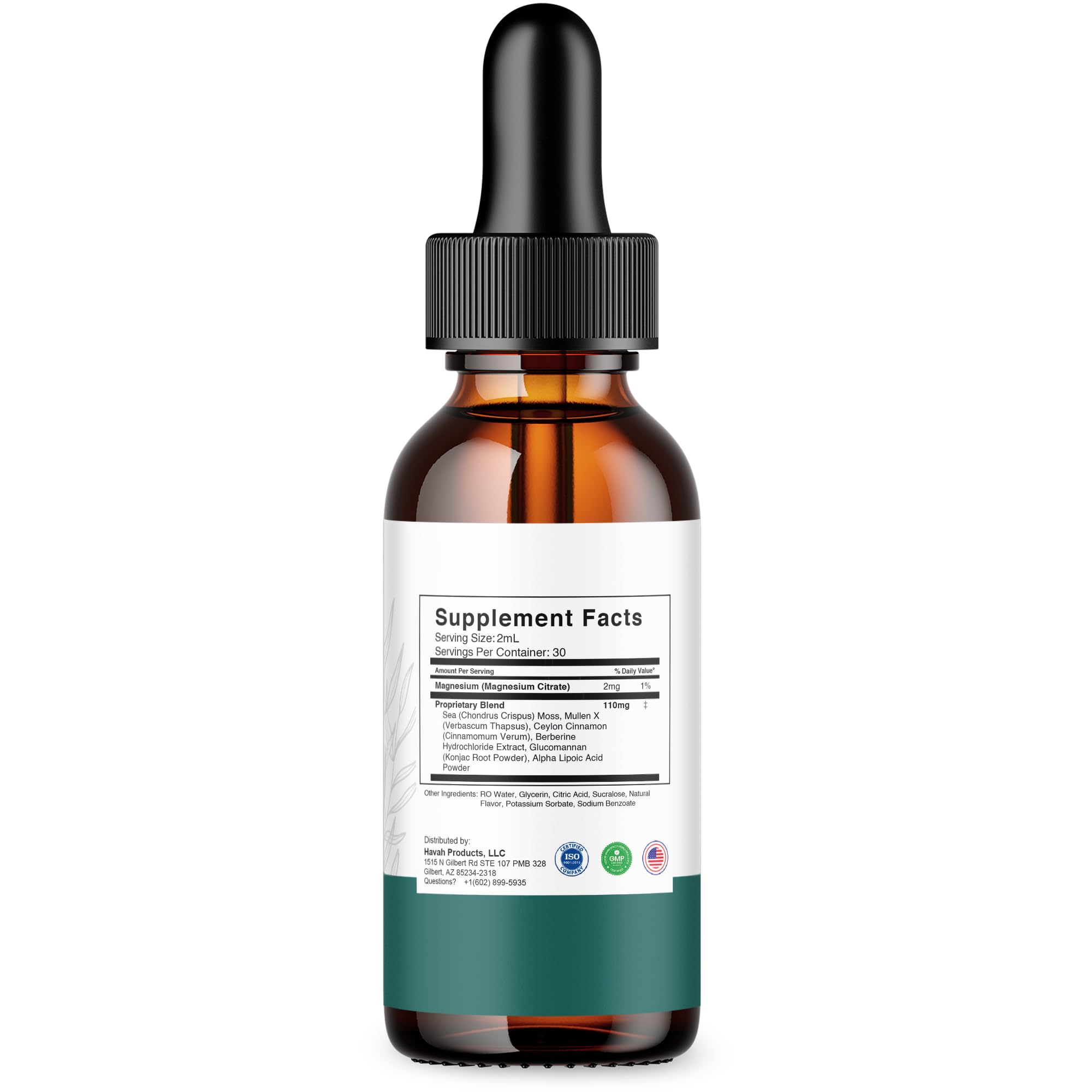 Havah DropThePounds liquid ready to be added to drinks or routines.