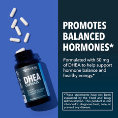 HAVASU NUTRITION DHEA 50mg capsules ready for daily use for energy and mood support