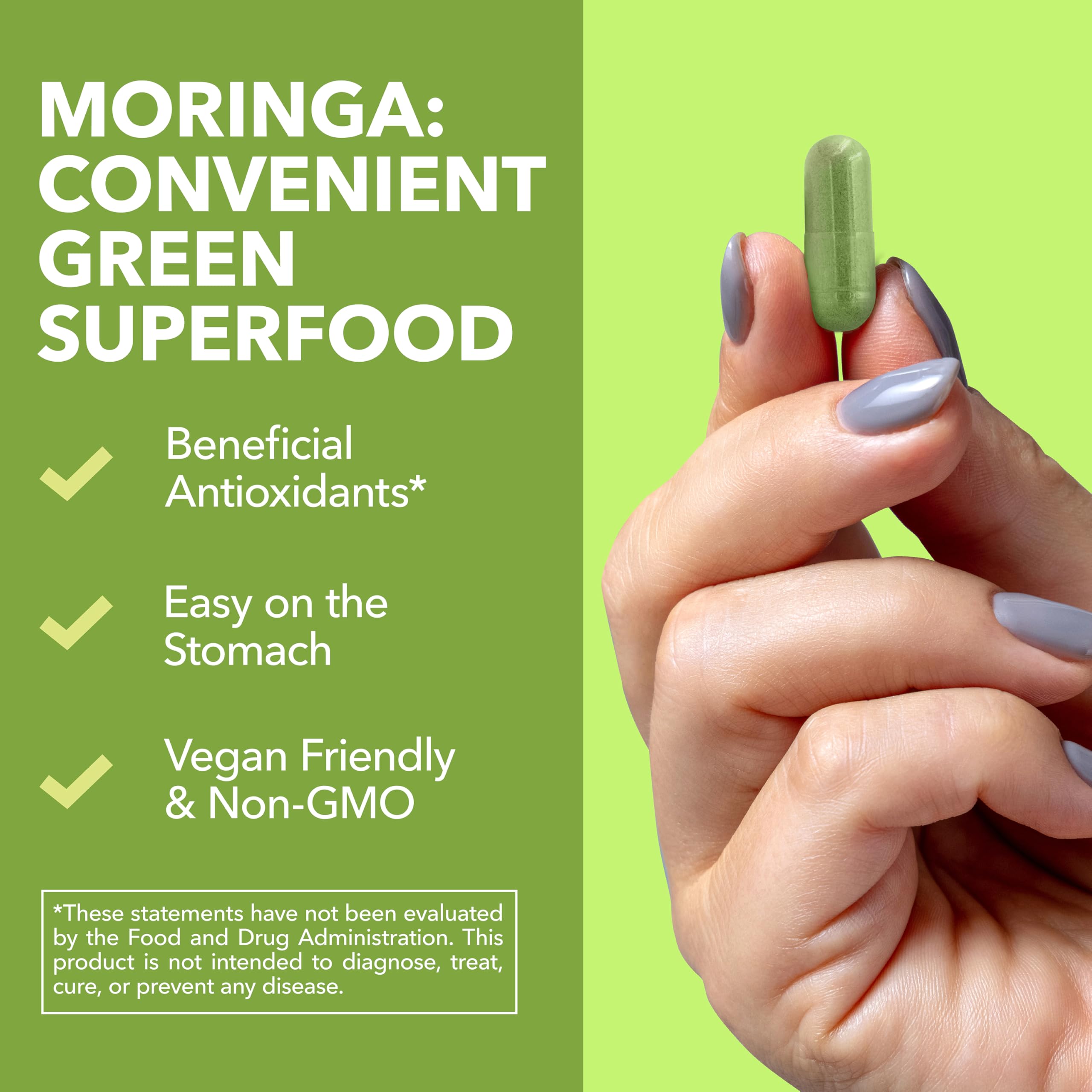 Easy-to-take capsules resting in hand for daily use.