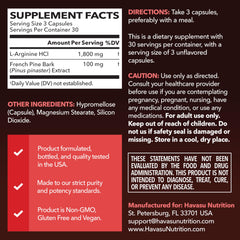 HAVASU NUTRITION 90-count vegan capsules for daily energy and wellness