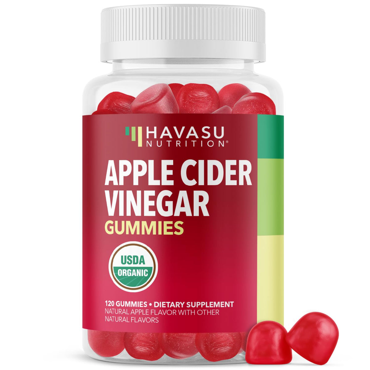 HAVASU NUTRITION Apple Cider Vinegar Gummies bottle on counter for daily digestive support