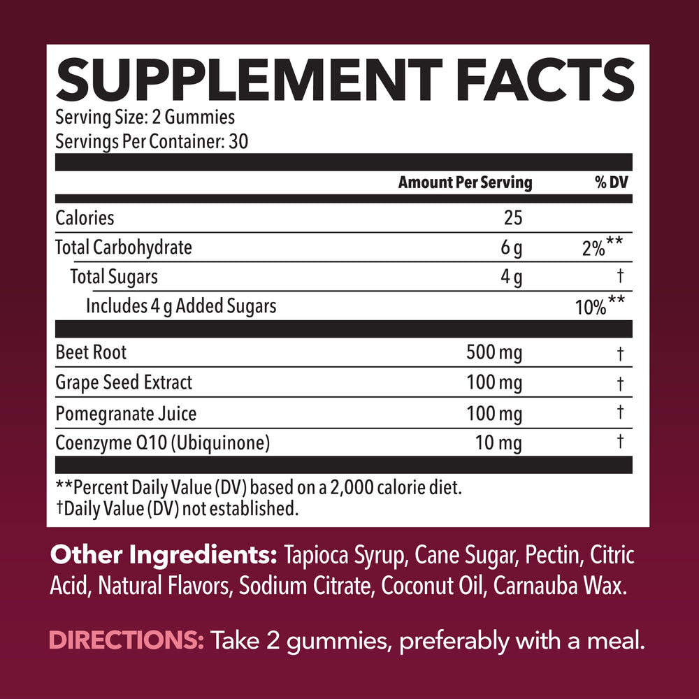 HAVASU Nutrition Beet Root Gummies pack demonstrates convenient endurance support.