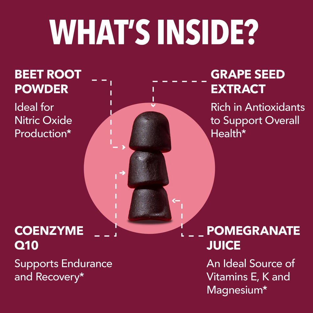 HAVASU NUTRITION Beet Root Gummies flavor shot with mixed berry taste