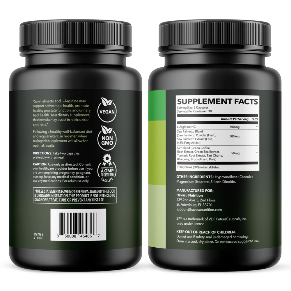 HAVASU NUTRITION bottle 60 count packaging on display