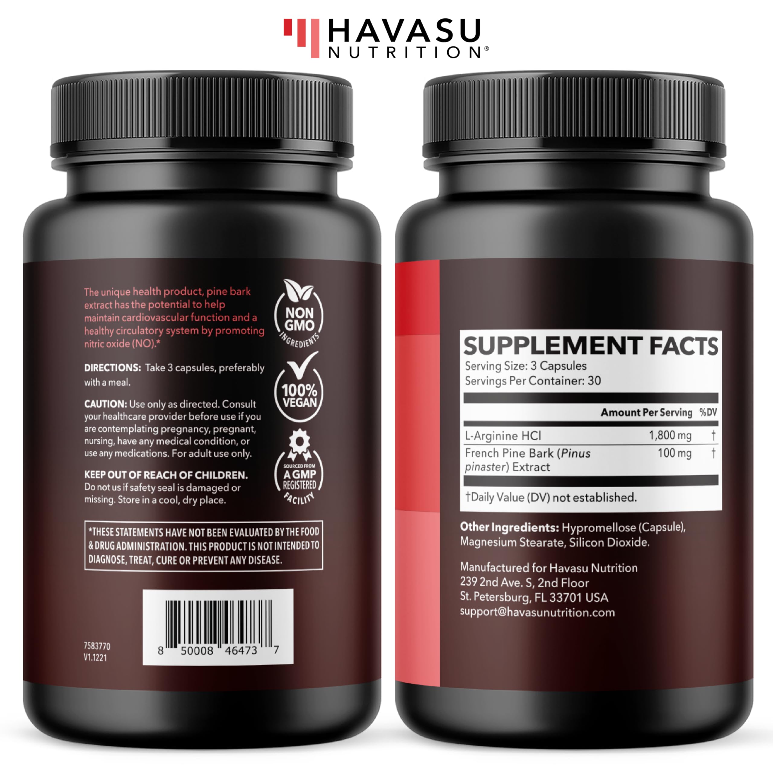 HAVASU NUTRITION bottle on a clean studio backdrop for on-the-go use
