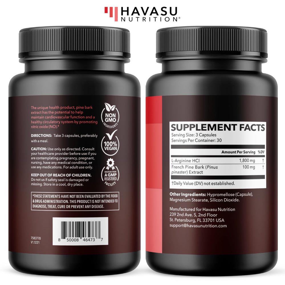 HAVASU NUTRITION bottle on a clean studio backdrop for on-the-go use