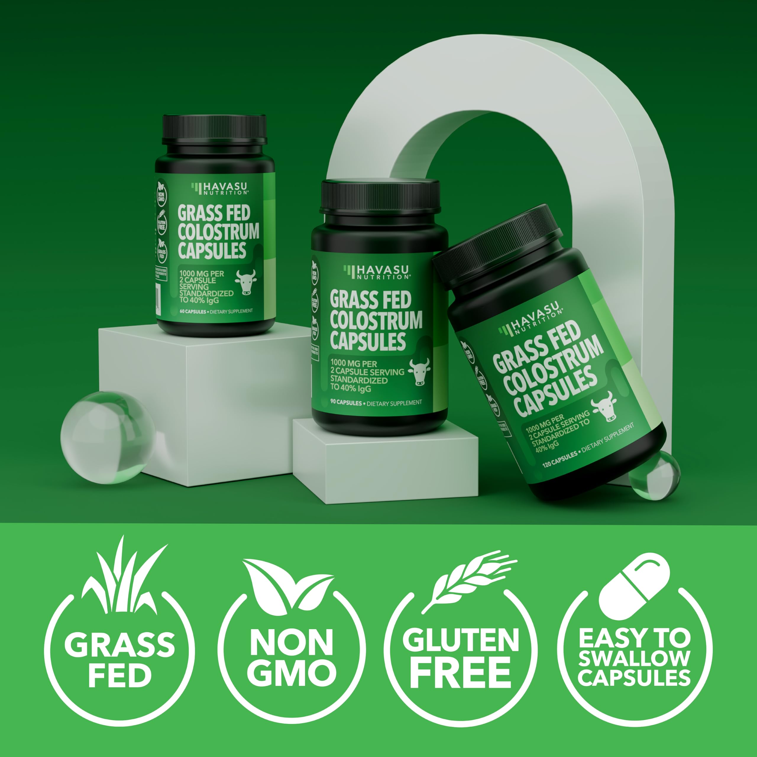 HAVASU NUTRITION bottle with capsules ready for everyday use.