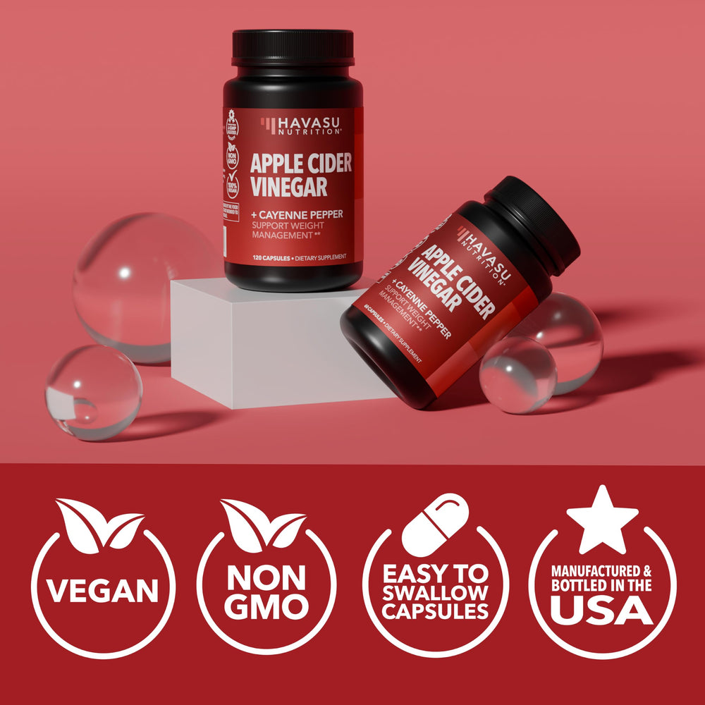 HAVASU NUTRITION capsule on hand conveys portability for travel.