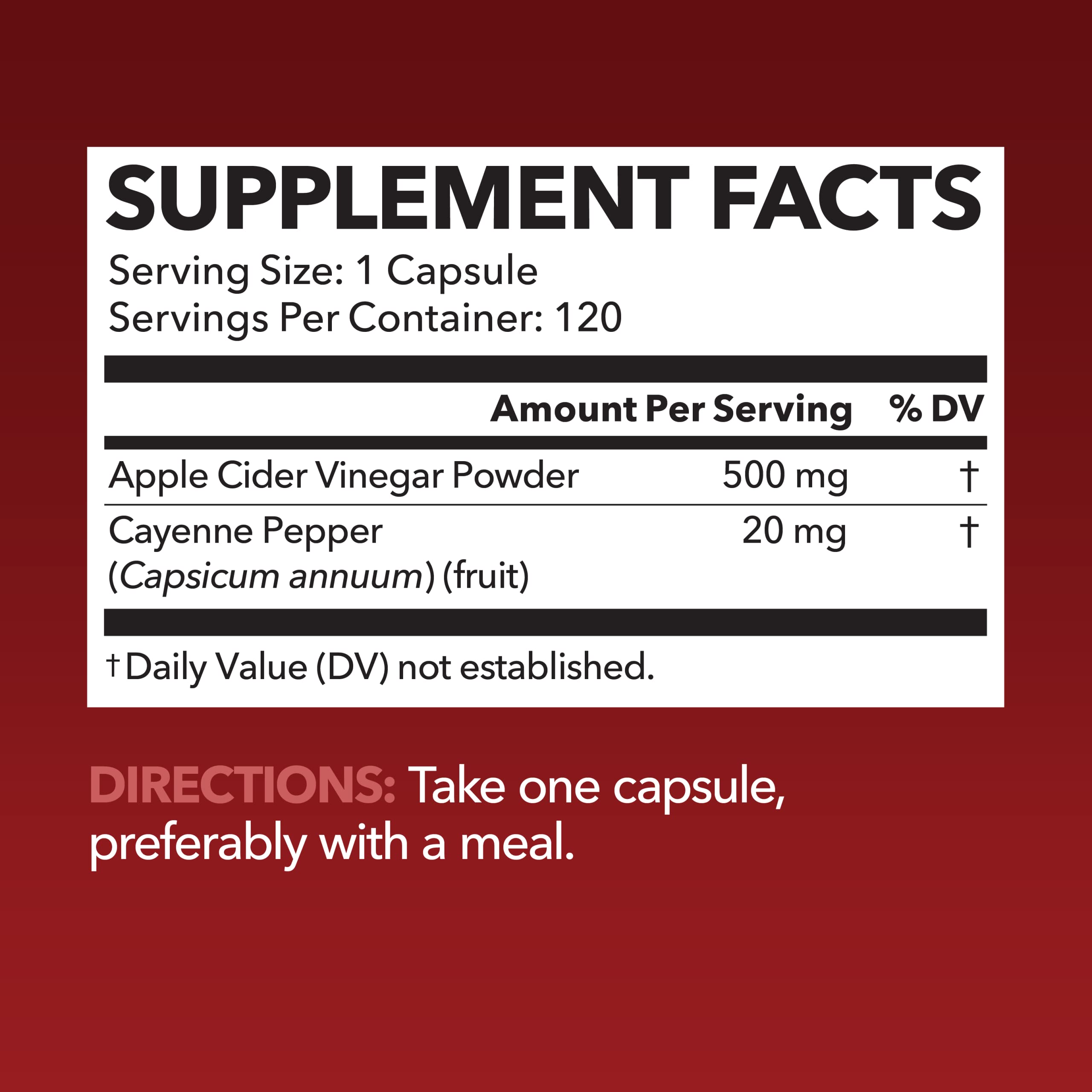 HAVASU Nutrition cayenne capsules close-up emphasizes 20 mg cayenne for potential metabolism support.