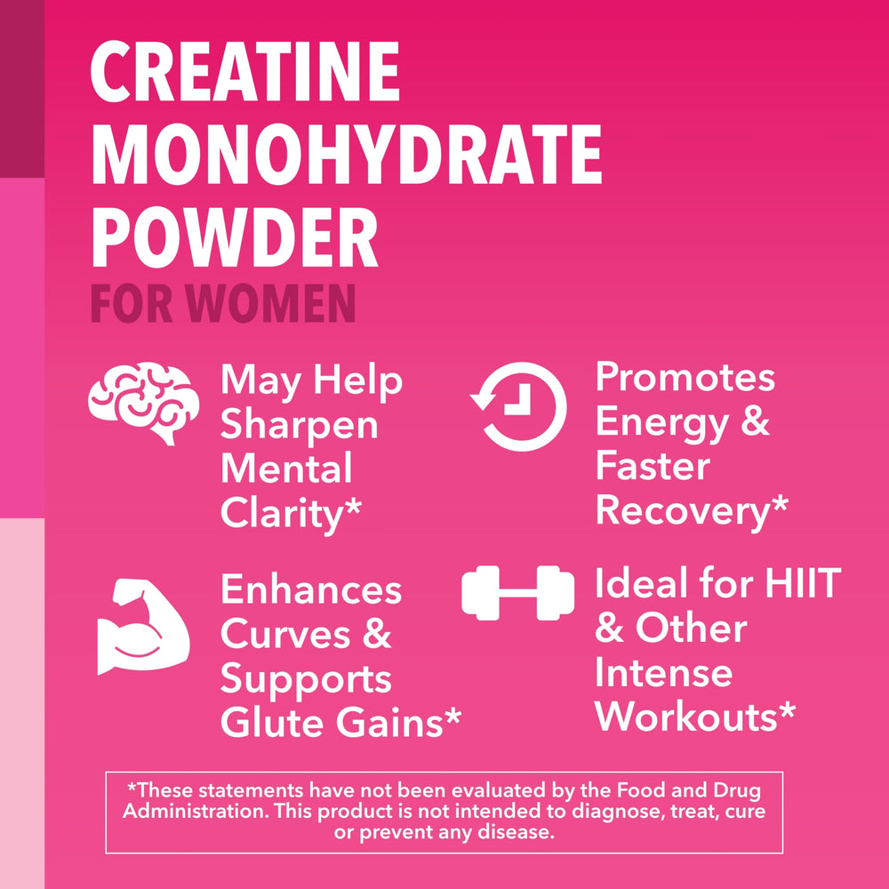 HAVASU NUTRITION Creatine for Women vegan, non-GMO formula for clean supplementation.