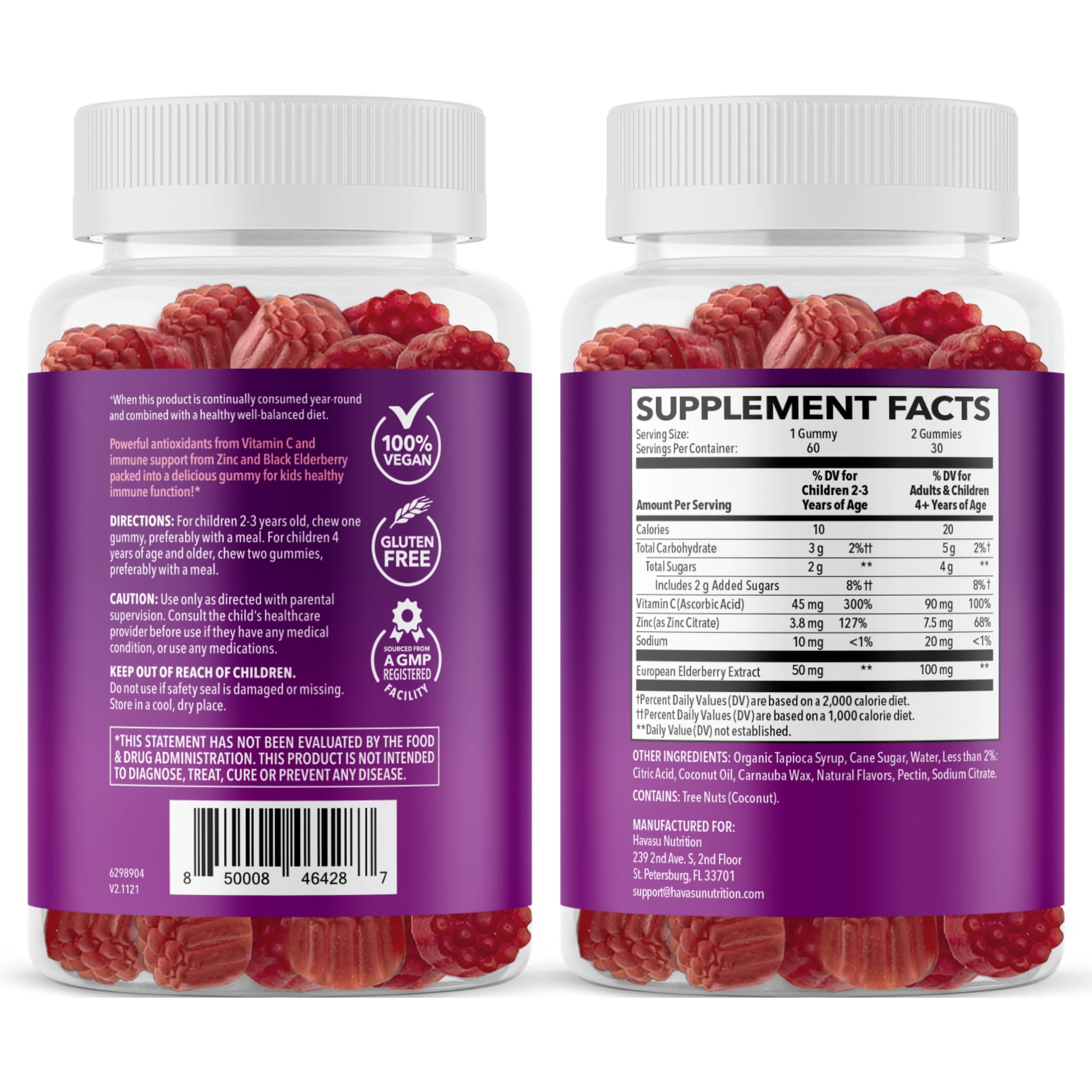 Niños tomando gominolas HAVASU NUTRITION para apoyo inmune diario.