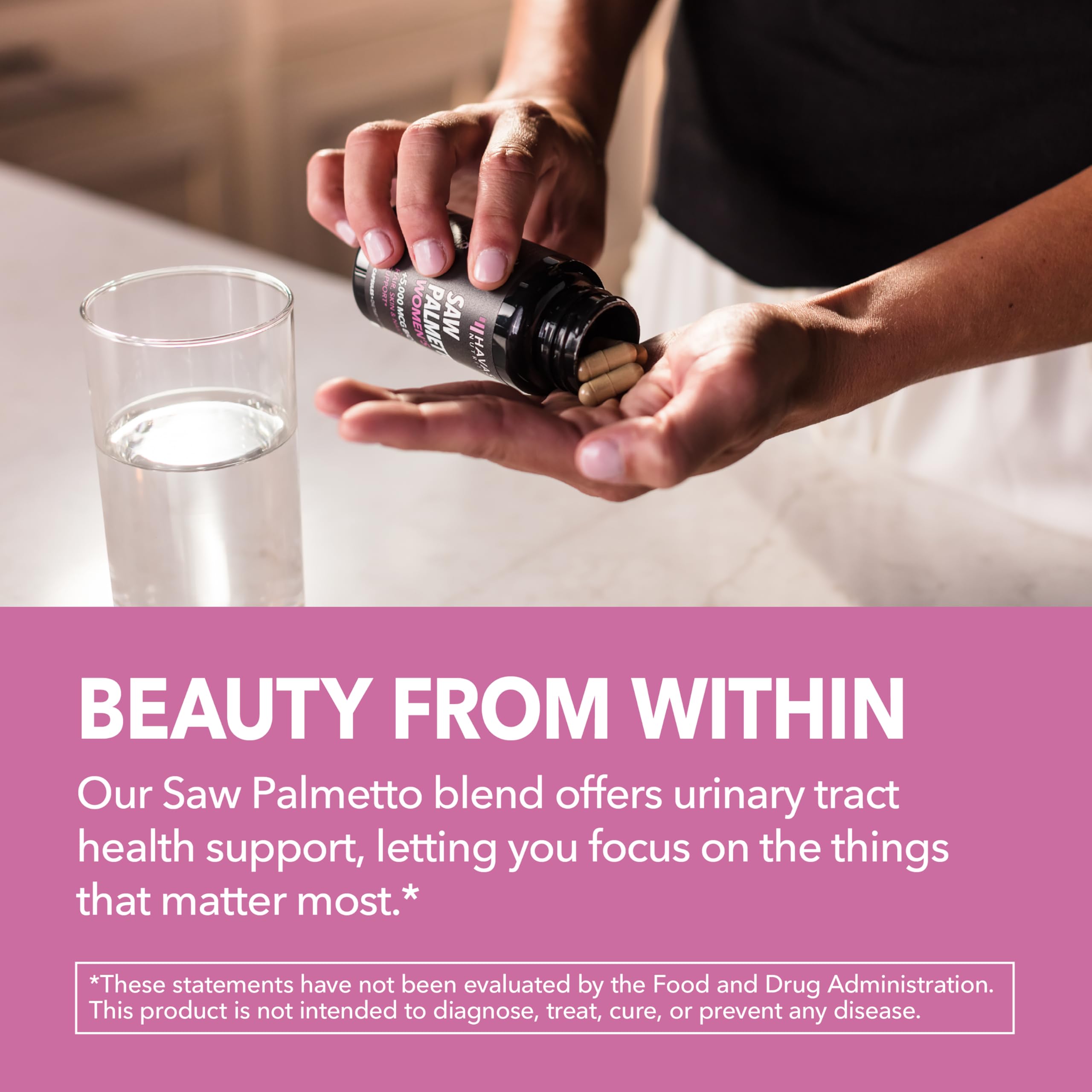 Havasu Nutrition hair skin nails concept with model