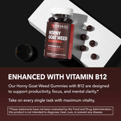 HAVASU NUTRITION Horny Goat Weed Gummies vegetarian form packaging highlights active lifestyle support