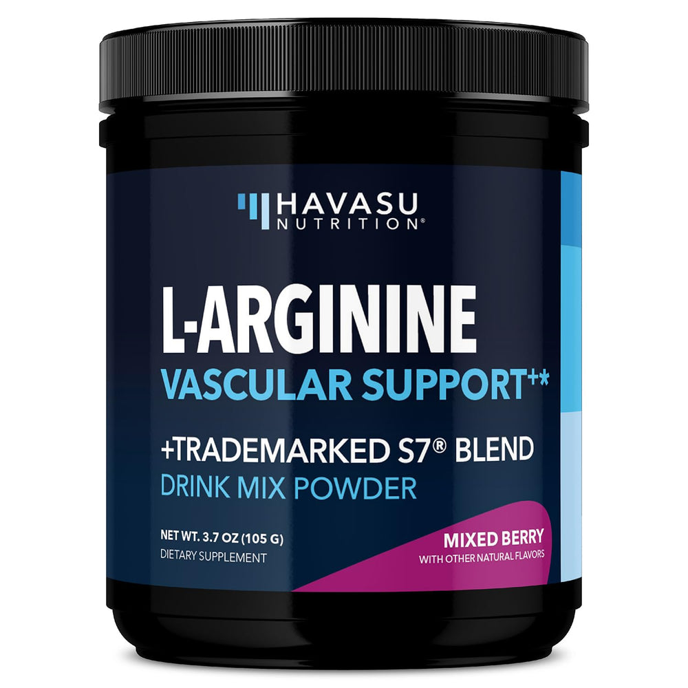 HAVASU NUTRITION L-Arginine en polvo en bote para apoyo a la resistencia durante el entrenamiento.