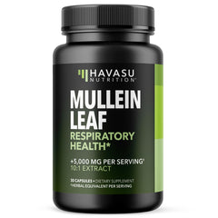 Havasu Nutrition Mullein Leaf Capsules bottle for daily respiratory support.