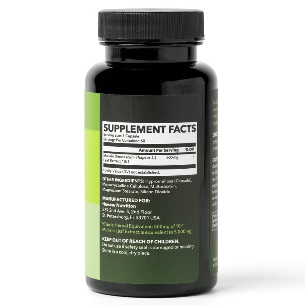 HAVASU NUTRITION Mullein Leaf capsules usage-scene encourages daily routine.