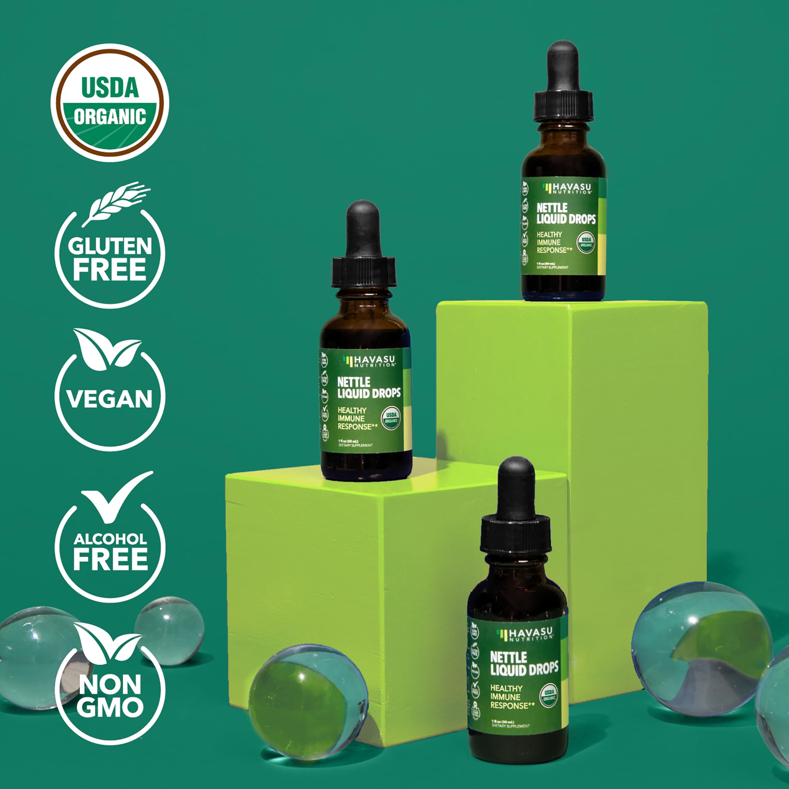 HAVASU NUTRITION nettle tincture in-use context boosting daily wellness.