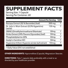 HAVASU NUTRITION NeuroIGNITE capsules close-up highlighting non-GMO formula for focus.