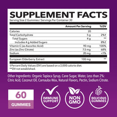 Havasu Nutrition Sambucus Elderberry Gummies chewy texture close-up emphasizes berry goodness.