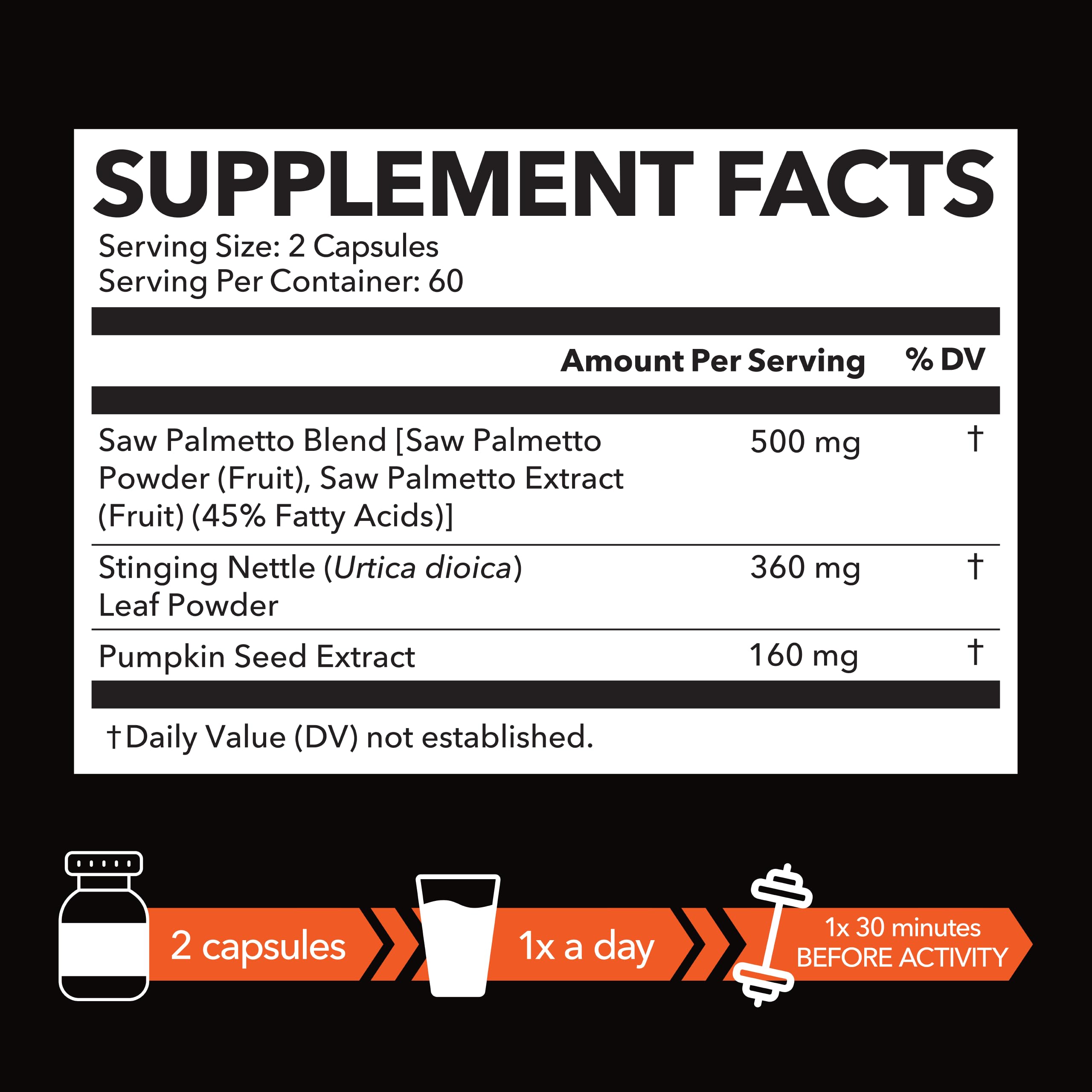 HAVASU NUTRITION saw-palmetto-3X capsules close-up for easy-to-swallow vegan capsules.
