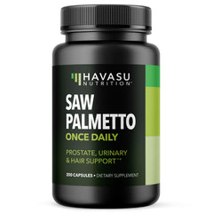 HAVASU NUTRITION Saw Palmetto bottle front for daily prostate support