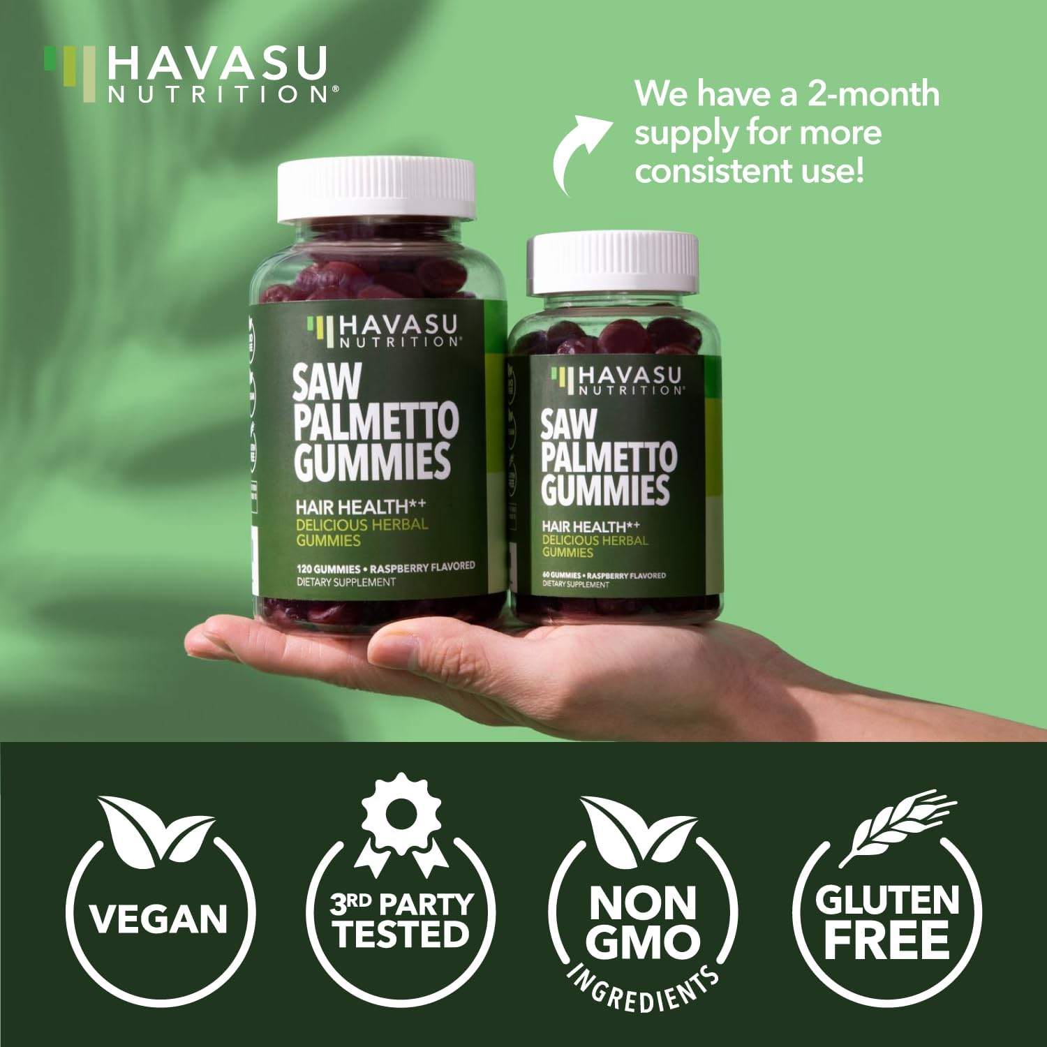 HAVASU Saw Palmetto Gummies in a daily routine setting for easy use.