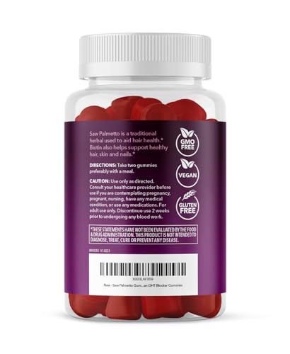 Close-up of raspberry-flavored gummies shows vegan, non-GMO formula for beauty support.
