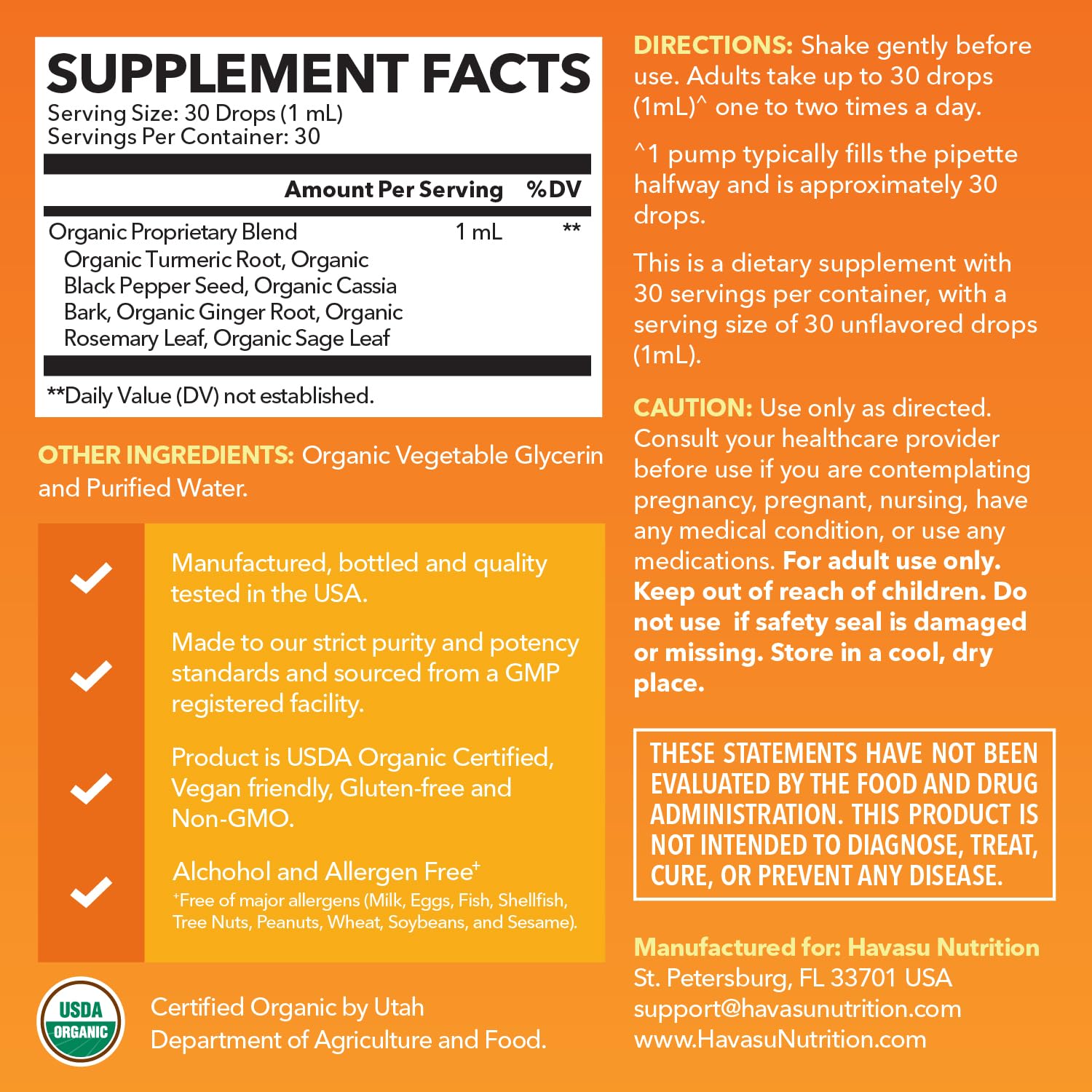 HAVASU NUTRITION turmeric liquid drops pour scene for easy daily dosing