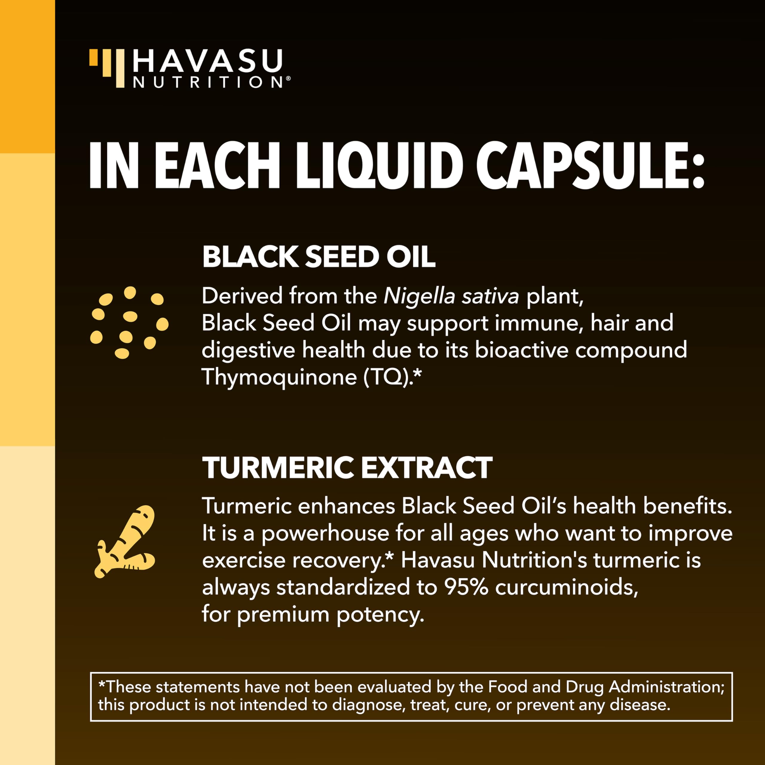 HAVASU NUTRITION vegan non-GMO capsules packaging and ingredient list