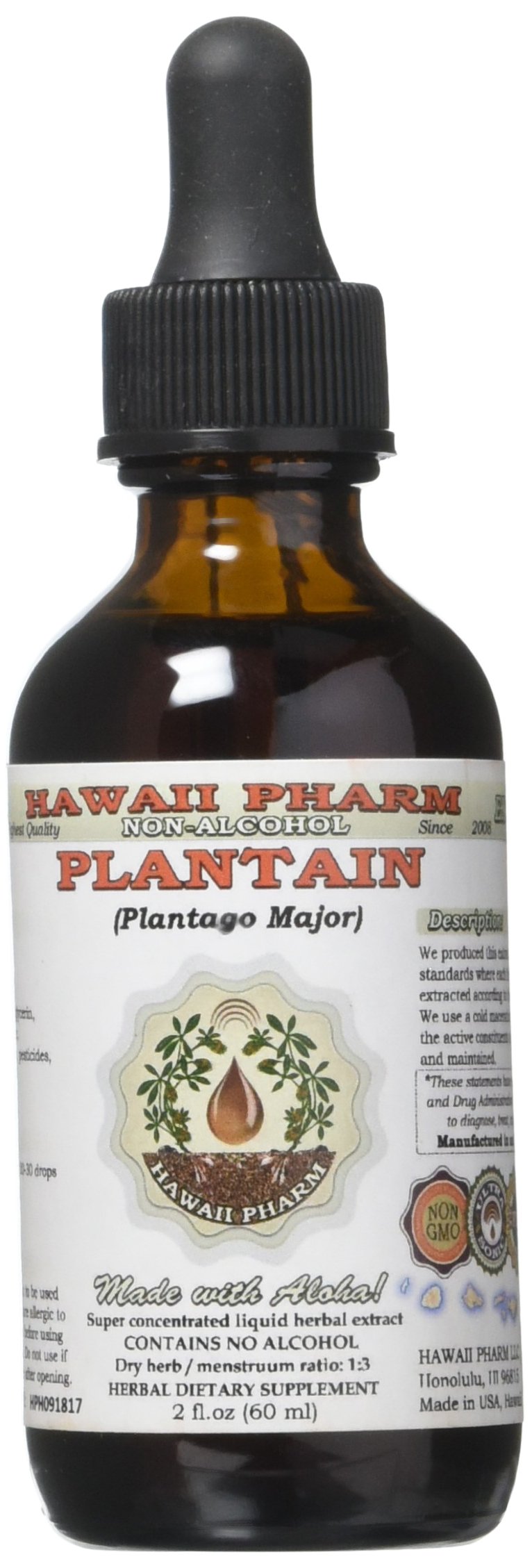 Hawaii Pharm 2oz glycerite bottle close-up for easy daily dosing.