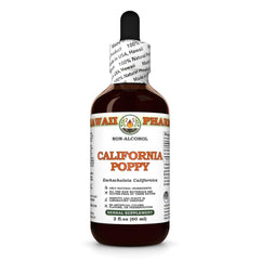 HawaiiPharm California Poppy glycerite bottle for evening calm