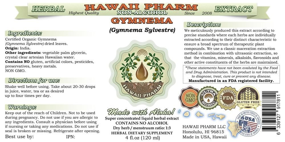 Hawaii Pharm Gymnema glycerite dropper for precise on-the-go dosing