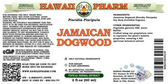 Hawaii Pharm Jamaican Dogwood bottle front label for easy recognition.