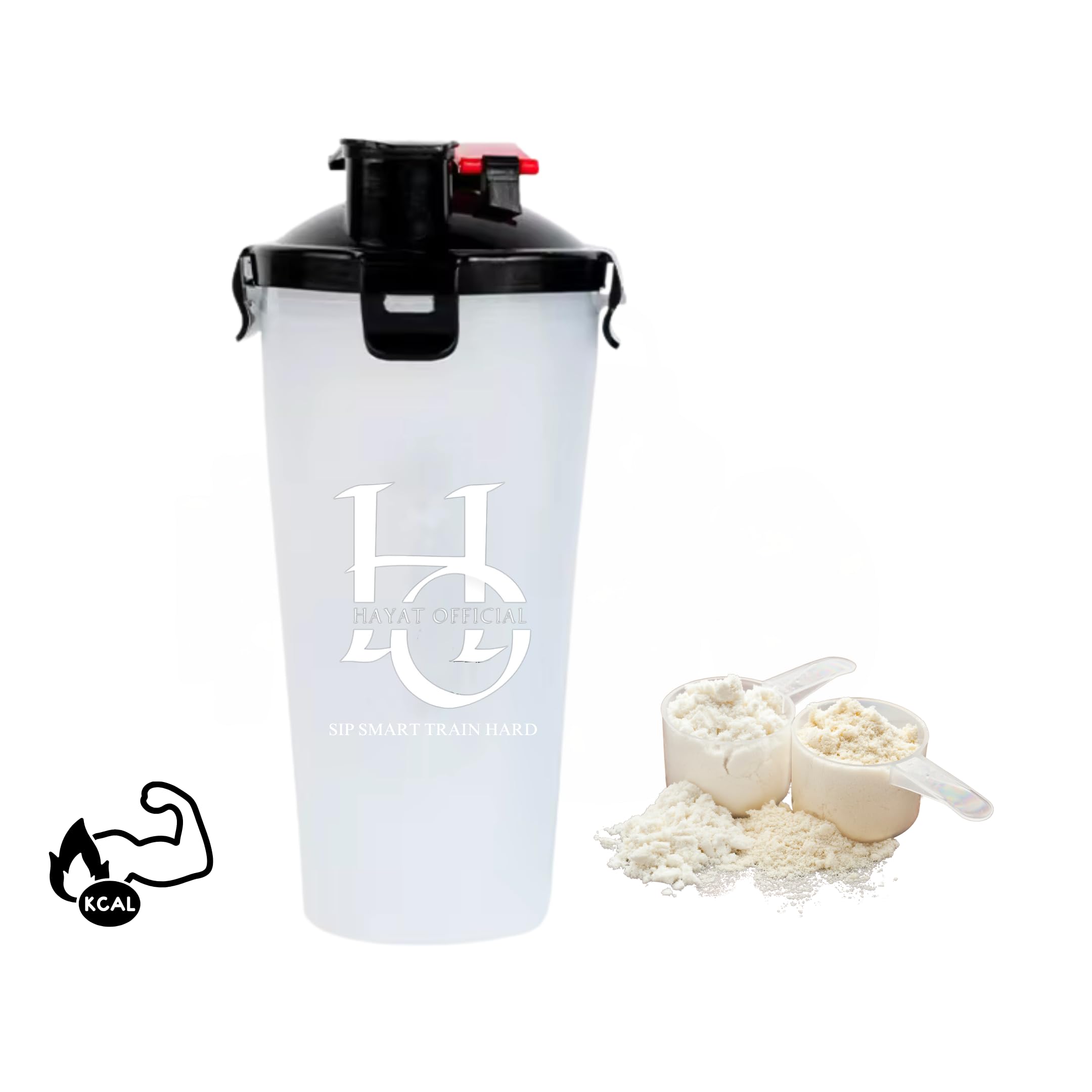 Hayat Official 2 in 1 Shaker compact design with easy pouring lid.