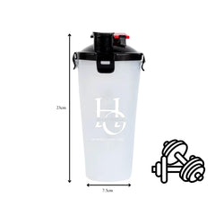 Hayat Official 2 in 1 Shaker white bottle lid view highlighting leak-proof closure for workouts.