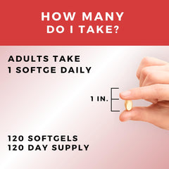 Closeup of PowerUp D3 softgel closeup highlighting small, easy-to-swallow capsules.