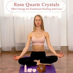 Hazms rose quartz heart stone promoting love-focused energy.