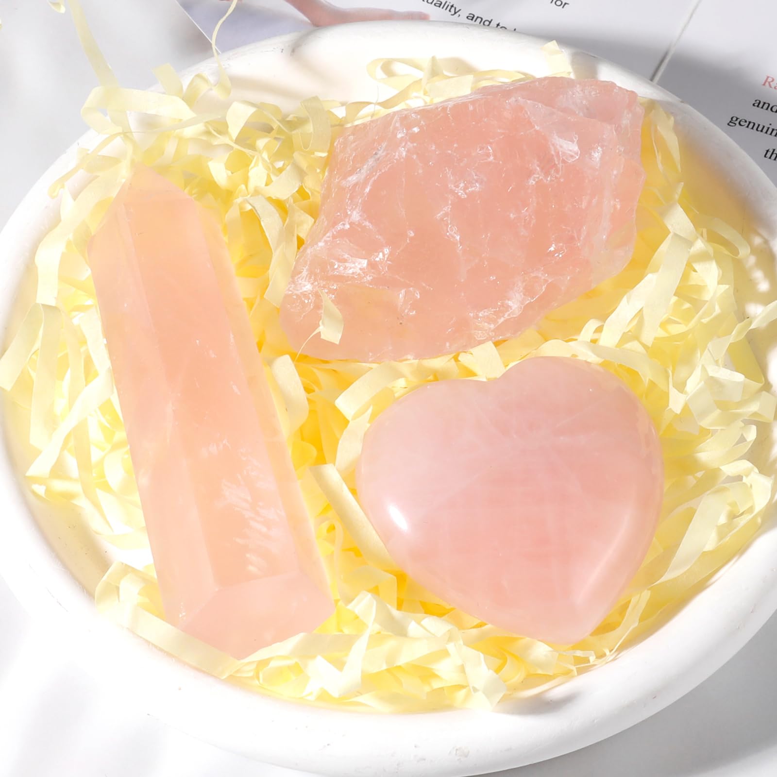 Hazms rose quartz raw crystal showcasing natural energy.