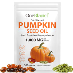 HBIKCLYC pumpkin seed oil capsules bottle for daily hair and scalp support.