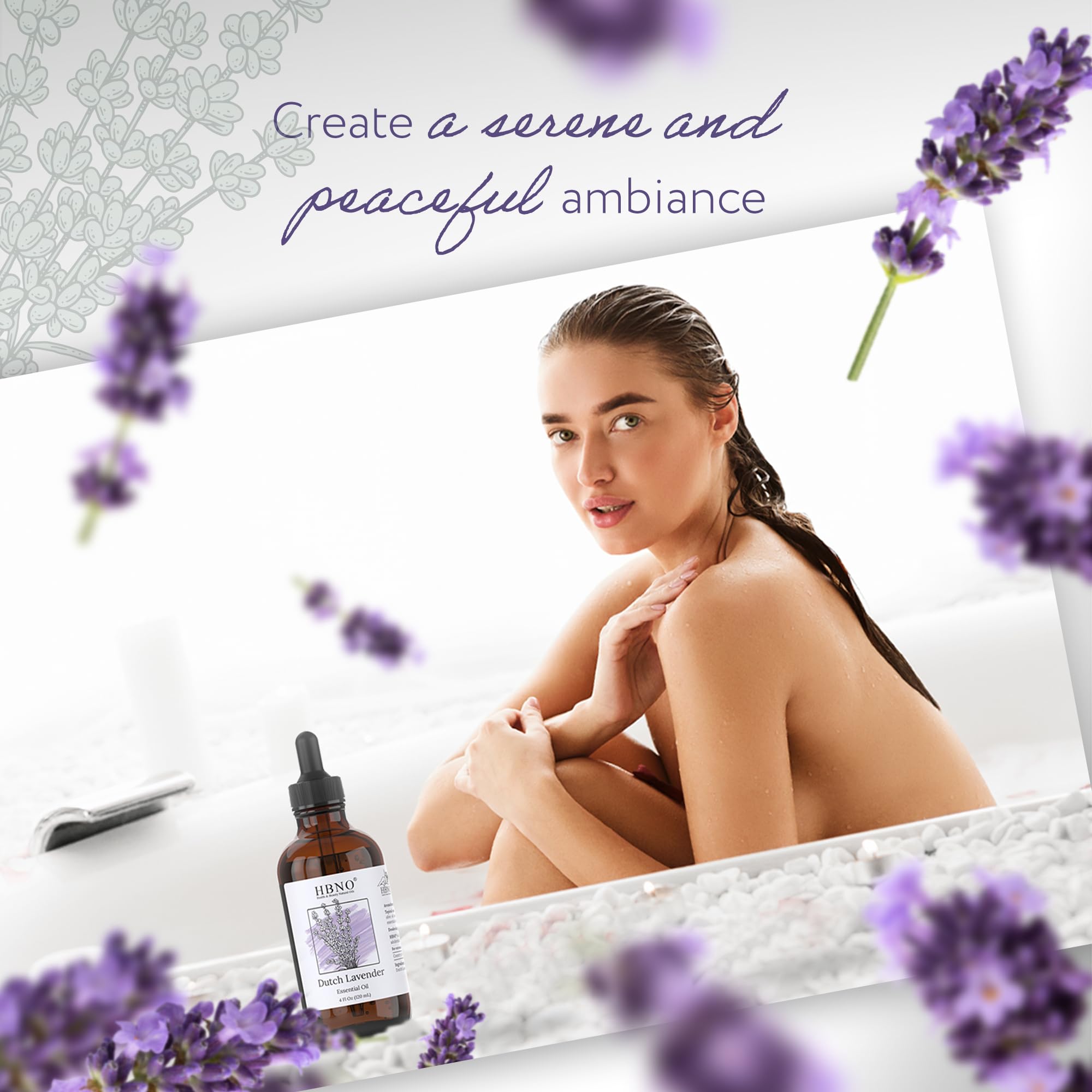 HBNO California Dutch Lavender diffuser setup inspires calming room fragrance.