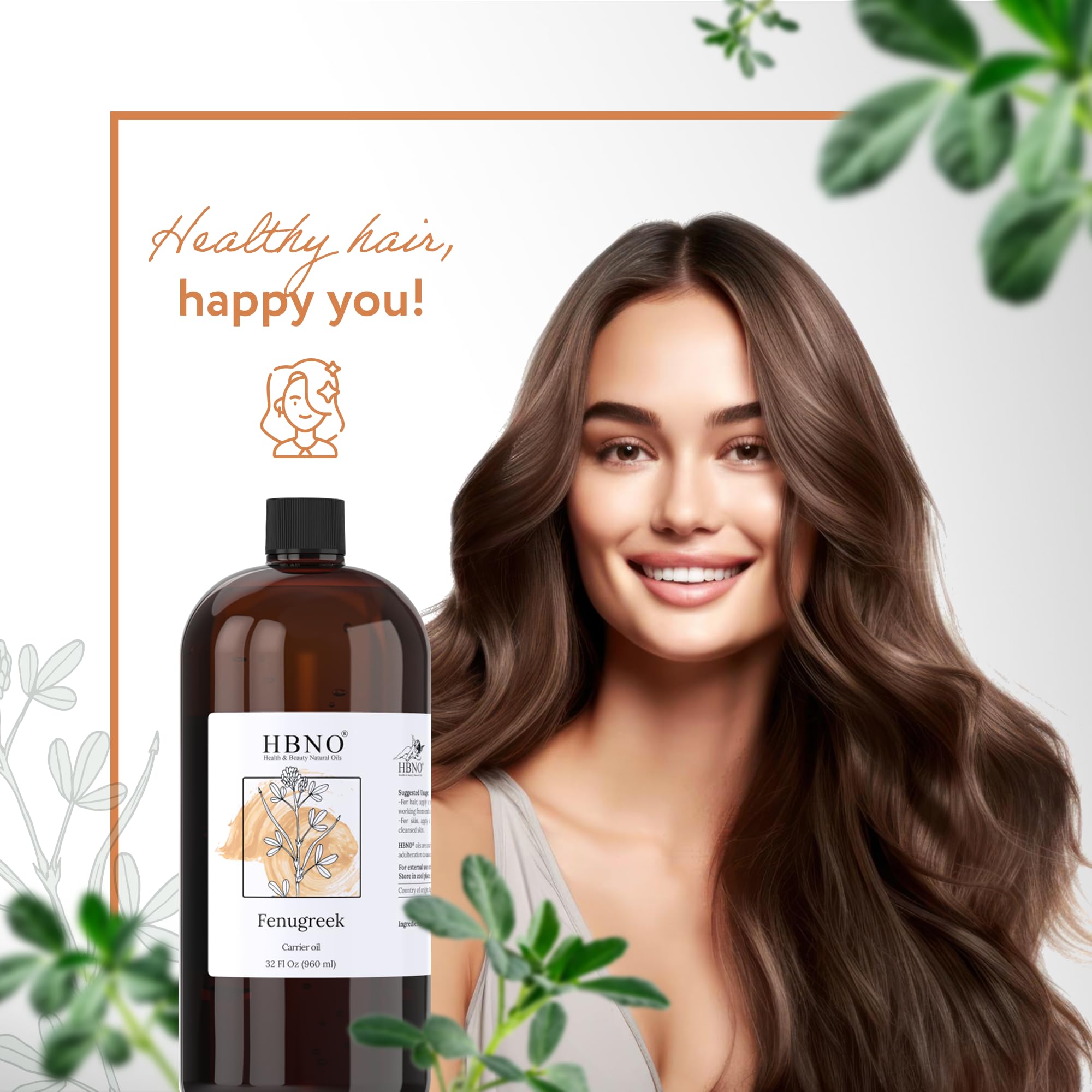 HBNO Fenugreek Oil 960ml diffuser aroma for warm, inviting spaces.