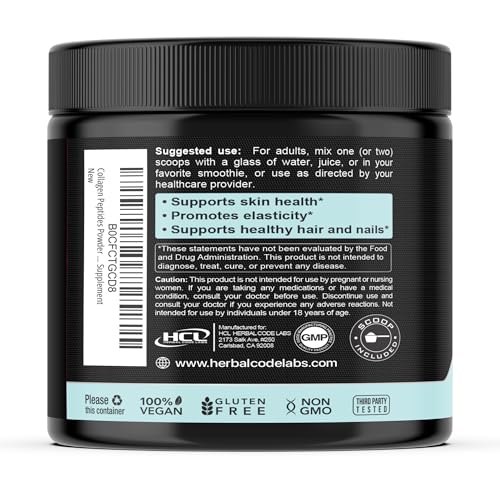 HCL Herbal Code Labs Collagen Peptides dissolving in water for quick incorporation